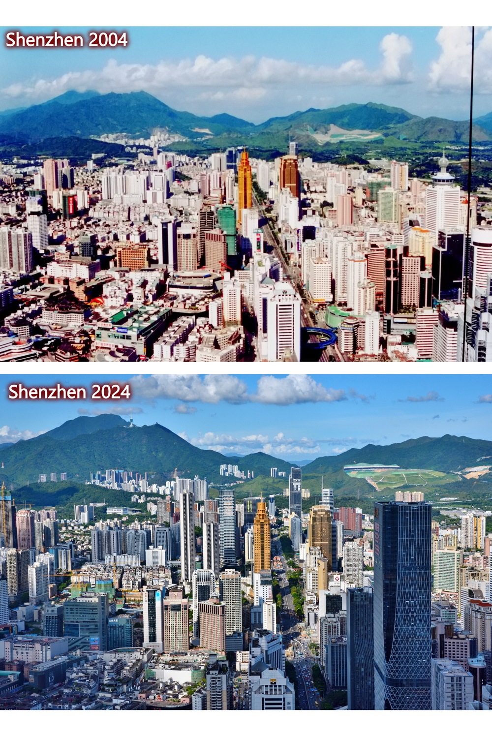 Shenzhen 2004 i 2024, 20 lat minęło - zdjęcia z Chin