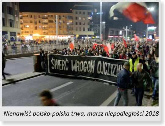 Nienawiść polsko-polska trwa, marsz niepodległości 2018
