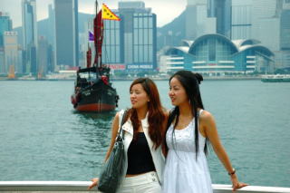 Chińskie turystki w Hong Kongu