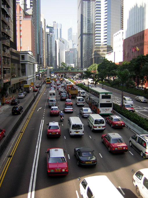 Hong Kong ruch uliczny... - zdjęcia z Chin