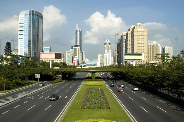 Shenzhen - centrum miasta - zdjęcia z Chin