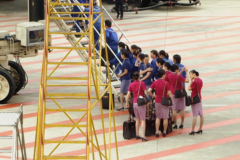 Chińskie stewardesy - China Southern Airline - zdjęcia z Chin