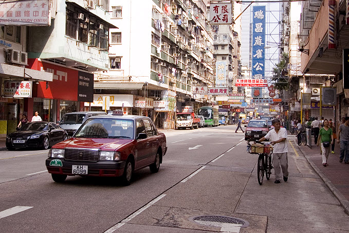 Ulice pełne taksówek - zdjęcia z Chin
