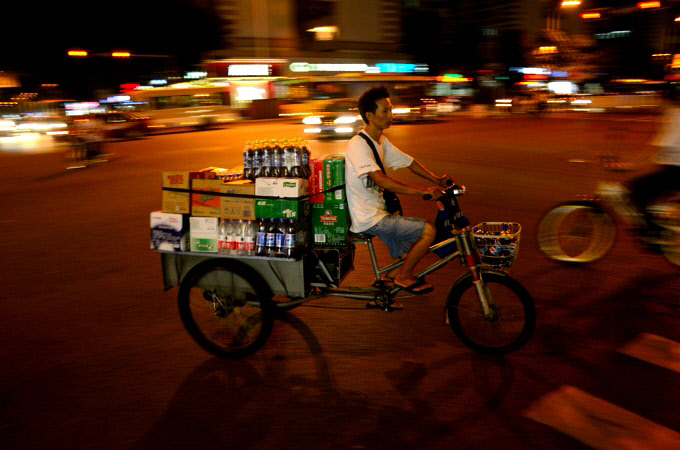Rowerowy dostawca pepsi - zdjęcia z Chin